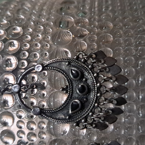 925 Sterling Silver Chandelier Dangle Earrings With Black Onyx Gemstone - Picture 3 of 6